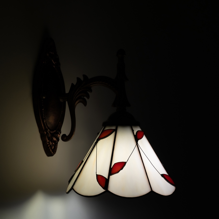 Brilagi - Tiffany witrażowa lampa ścienna FOLIA 1xE14/40W/230V