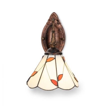 Brilagi - Tiffany witrażowa lampa ścienna FOLIA 1xE14/40W/230V