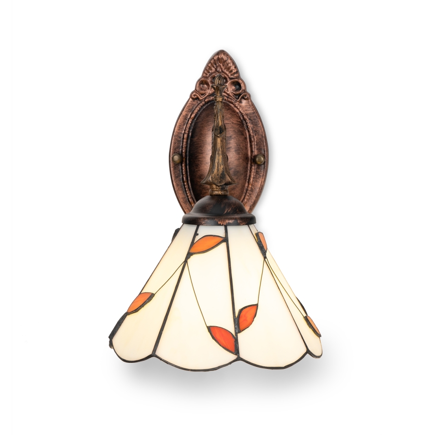 Brilagi - Tiffany witrażowa lampa ścienna FOLIA 1xE14/40W/230V