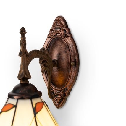 Brilagi - Tiffany witrażowa lampa ścienna FOLIA 1xE14/40W/230V