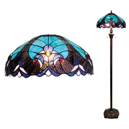 BRILAGI - Tiffany witrażowa lampa stojąca CORAL 2xE27/60W/230V