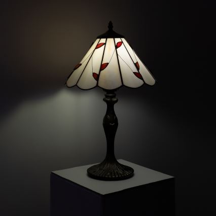 Brilagi - Tiffany witrażowa lampa stołowa FOLIA 1xE27/60W/230V