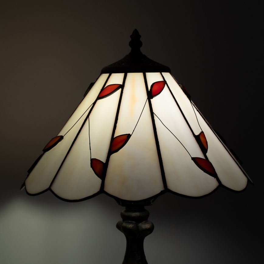 Brilagi - Tiffany witrażowa lampa stołowa FOLIA 1xE27/60W/230V