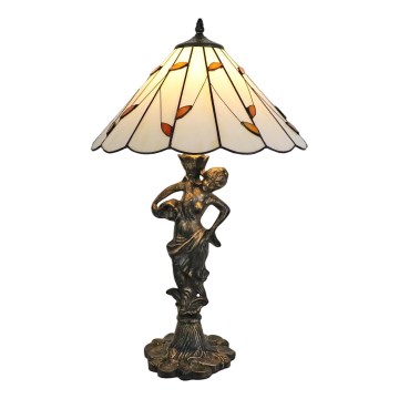 Brilagi - Tiffany witrażowa lampa stołowa FOLIA 1xE27/60W/230V