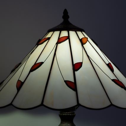 Brilagi - Tiffany witrażowa lampa stołowa FOLIA 2xE27/60W/230V