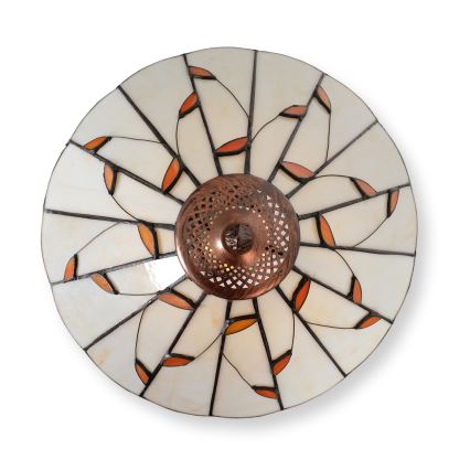 Brilagi - Tiffany witrażowa lampa stołowa FOLIA 2xE27/60W/230V