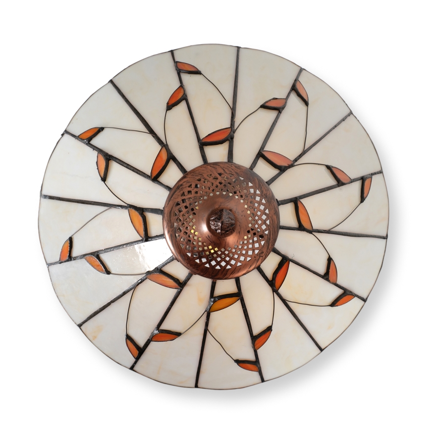 Brilagi - Tiffany witrażowa lampa stołowa FOLIA 2xE27/60W/230V