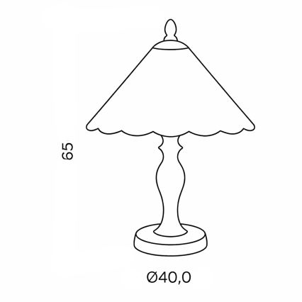Brilagi - Tiffany witrażowa lampa stołowa FOLIA 2xE27/60W/230V