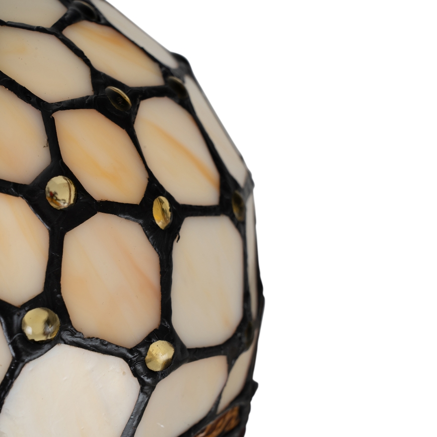 BRILAGI - Tiffany witrażowa lampa stołowa IVORY 1xE27/60W/230V
