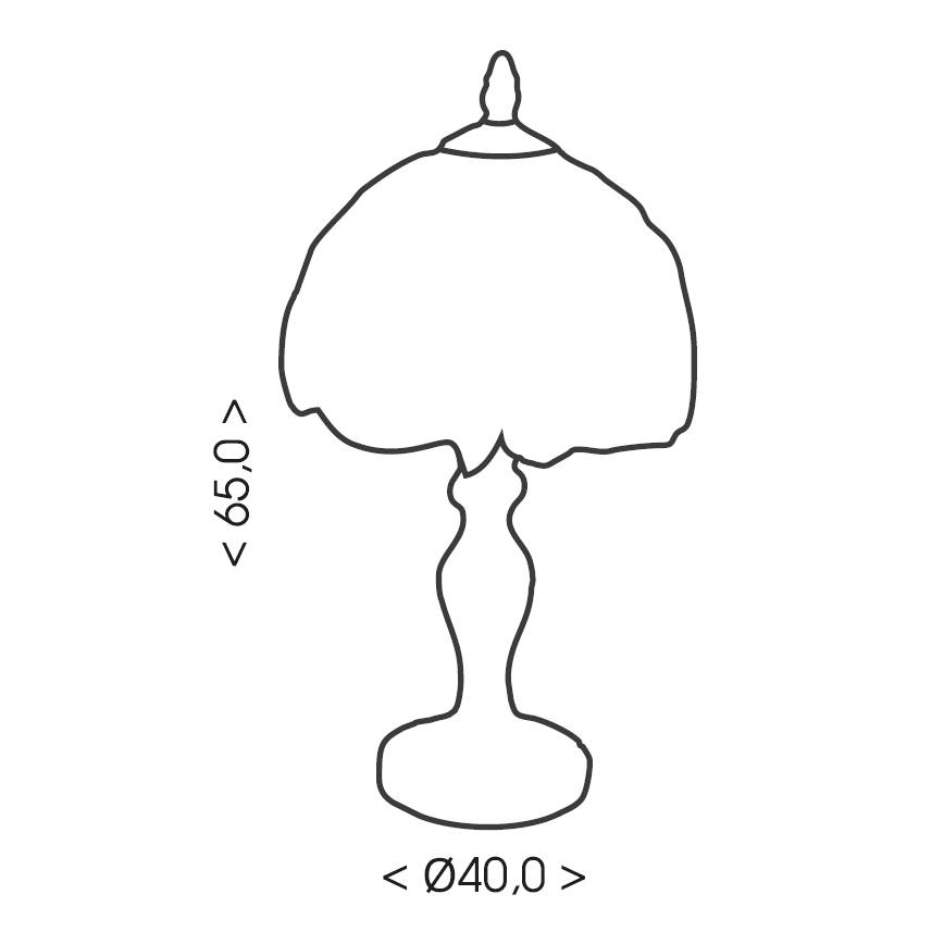BRILAGI - Tiffany witrażowa lampa stołowa IVORY SMOOTH 1xE27/60W/230V