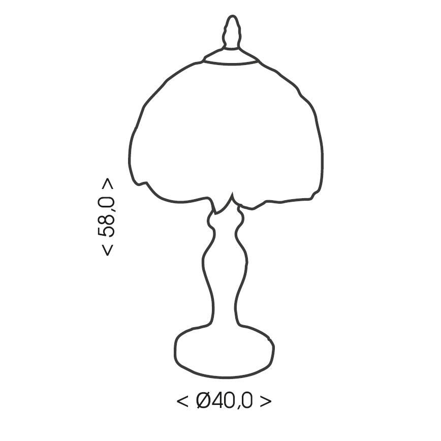 BRILAGI - Tiffany witrażowa lampa stołowa IVORY SMOOTH 2xE27/60W/230V