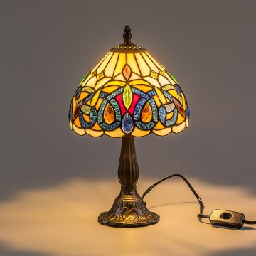Brilagi - Tiffany witrażowa lampa stołowa LUISA 1xE14/40W/230V