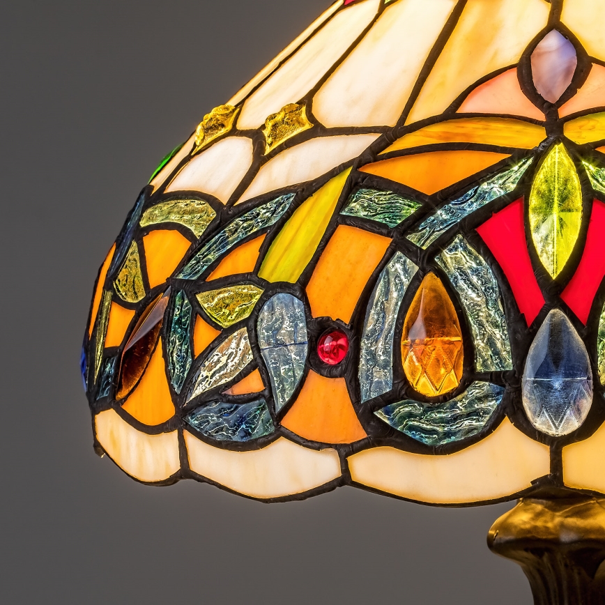 Brilagi - Tiffany witrażowa lampa stołowa LUISA 1xE27/40W/230V