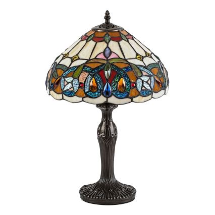 Brilagi - Tiffany witrażowa lampa stołowa LUISA 1xE27/40W/230V