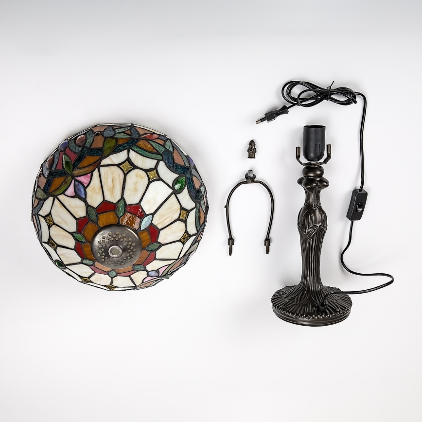Brilagi - Tiffany witrażowa lampa stołowa LUISA 1xE27/40W/230V