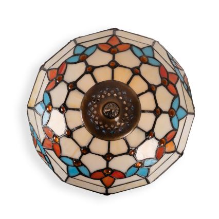 Brilagi - Tiffany witrażowa lampa stołowa MIRABELLA 1xE27/60W/230V + 1xE14/40W