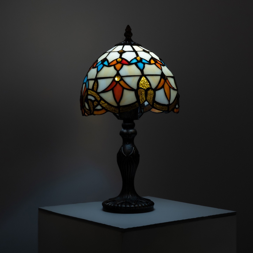 Brilagi - Tiffany witrażowa lampa stołowa MIRABELLA 1xE27/60W/230V
