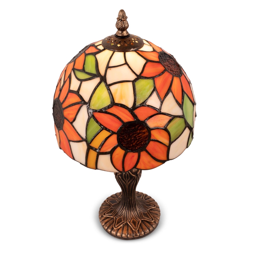 Brilagi - Tiffany witrażowa lampa stołowa SUNFLOWER 1xE27/60W/230V
