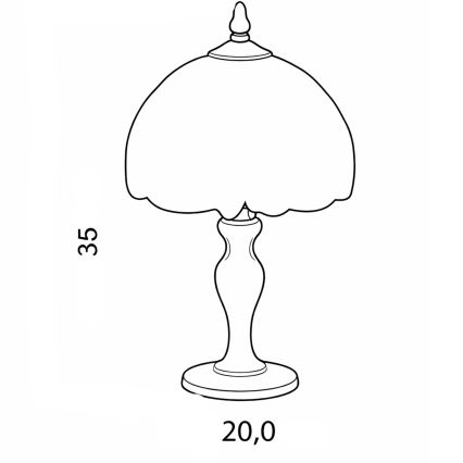 Brilagi - Tiffany witrażowa lampa stołowa SUNFLOWER 1xE27/60W/230V