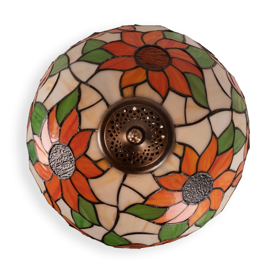 BRILAGI - Tiffany witrażowa lampa stołowa SUNFLOWER 1xE27/60W/230V