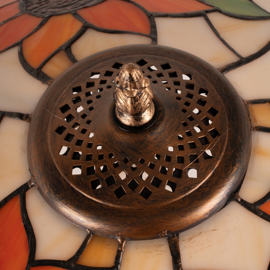 BRILAGI - Tiffany witrażowa lampa stołowa SUNFLOWER 1xE27/60W/230V