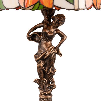 BRILAGI - Tiffany witrażowa lampa stołowa SUNFLOWER 1xE27/60W/230V