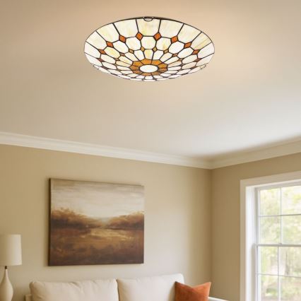 Brilagi - Tiffany witrażowa lampa sufitowa DORAN 2xE27/60W/230V