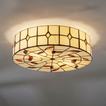 BRILAGI - Tiffany witrażowa lampa sufitowa FOLIA 2xE27/60W/230V śr. 40 cm