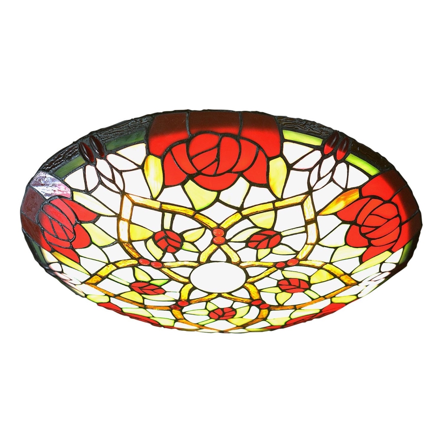 Brilagi - Tiffany witrażowa lampa sufitowa GARLAN 2xE27/60W/230V