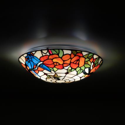 Brilagi - Tiffany witrażowa lampa sufitowa JUNGLE 2xE27/60W/230V śr. 40 cm