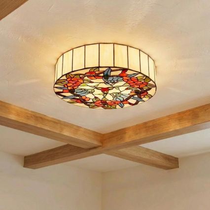 BRILAGI - Tiffany witrażowa lampa sufitowa JUNGLE 2xE27/60W/230V śr. 40 cm