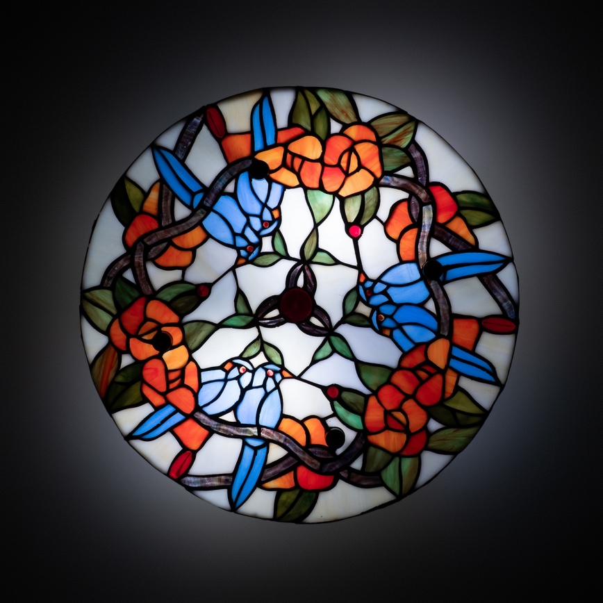 Brilagi - Tiffany witrażowa lampa sufitowa JUNGLE 3xE27/60W/230V, śr. 40 cm