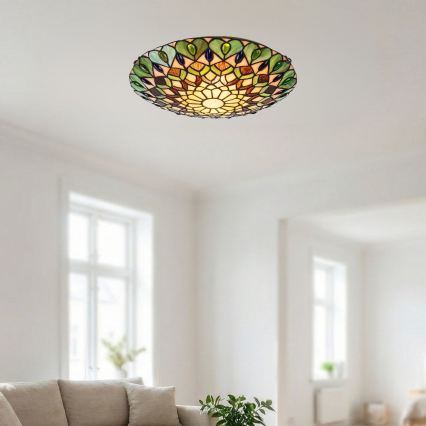 Brilagi - Tiffany witrażowa lampa sufitowa MARGARET 2xE27/60W/230V śr. 40 cm