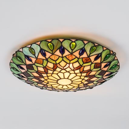Brilagi - Tiffany witrażowa lampa sufitowa MARGARET 2xE27/60W/230V śr. 40 cm