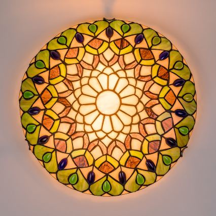 Brilagi - Tiffany witrażowa lampa sufitowa MARGARET 2xE27/60W/230V śr. 40 cm