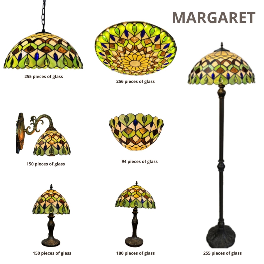 Brilagi - Tiffany witrażowa lampa sufitowa MARGARET 2xE27/60W/230V śr. 40 cm