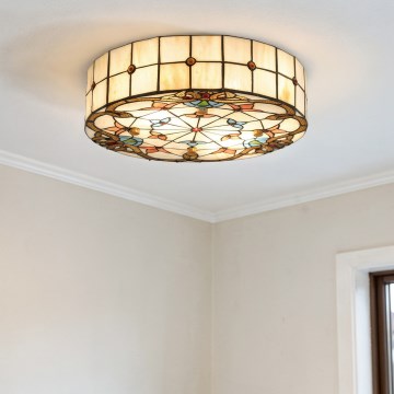 BRILAGI - Tiffany witrażowa lampa sufitowa MIRABELLA 2xE27/60W/230V śr. 40 cm