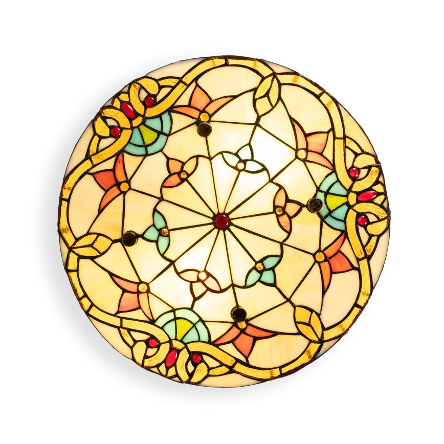 BRILAGI - Tiffany witrażowa lampa sufitowa MIRABELLA 2xE27/60W/230V śr. 40 cm