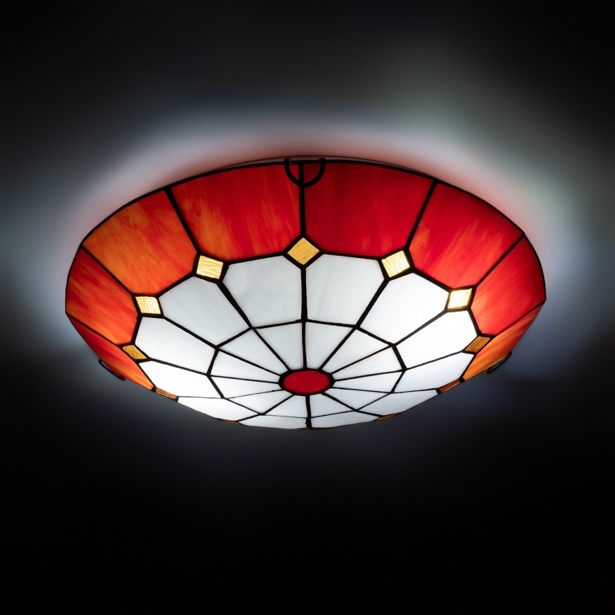 Brilagi - Tiffany witrażowa lampa sufitowa SIENNA 2xE27/60W/230V śr. 40 cm