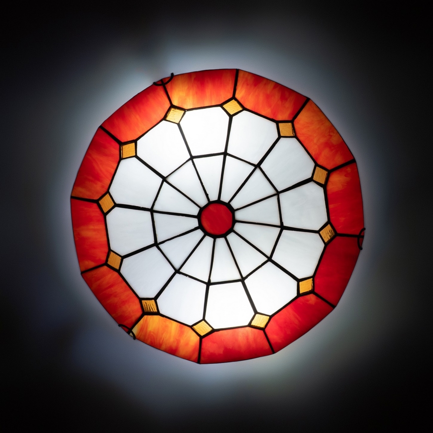 Brilagi - Tiffany witrażowa lampa sufitowa SIENNA 2xE27/60W/230V śr. 40 cm