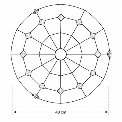 Brilagi - Tiffany witrażowa lampa sufitowa SIENNA 2xE27/60W/230V śr. 40 cm
