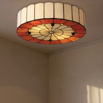 BRILAGI - Tiffany witrażowa lampa sufitowa SIENNA 2xE27/60W/230V śr. 40 cm