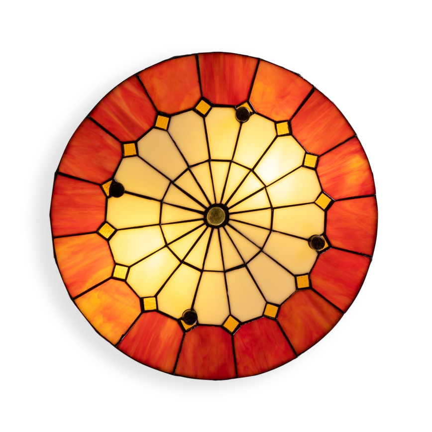 BRILAGI - Tiffany witrażowa lampa sufitowa SIENNA 2xE27/60W/230V śr. 40 cm