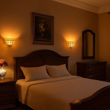 Brilagi - Tiffany witrażowy kinkiet DORAN 1xE14/40W/230V