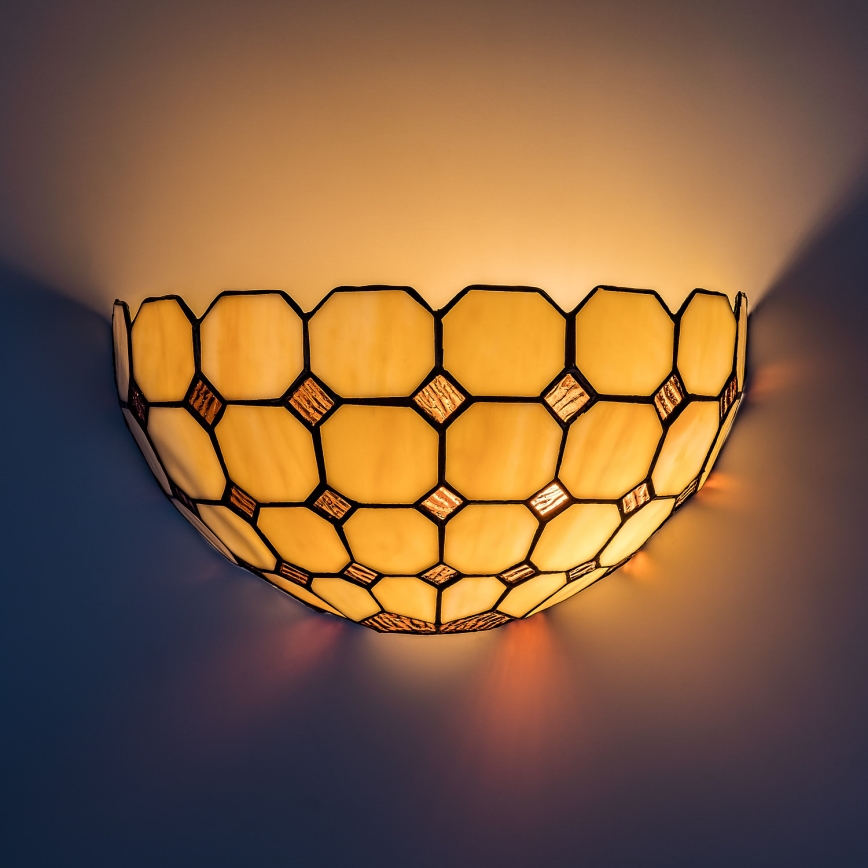 Brilagi - Tiffany witrażowy kinkiet DORAN 1xE14/40W/230V