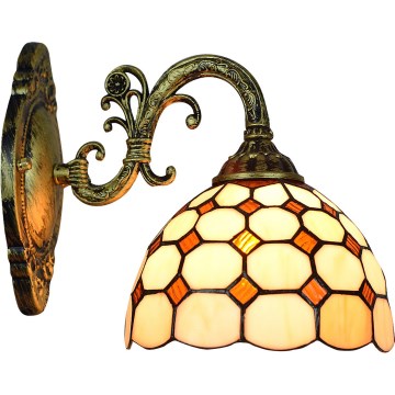 Brilagi - Tiffany witrażowy kinkiet DORAN 1xE27/40W/230V