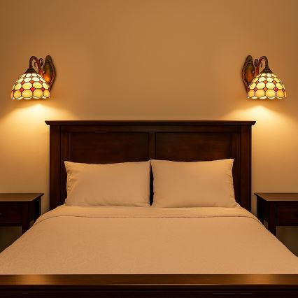 Brilagi - Tiffany witrażowy kinkiet DORAN 1xE27/40W/230V