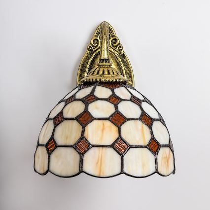 Brilagi - Tiffany witrażowy kinkiet DORAN 1xE27/40W/230V