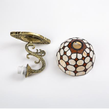 Brilagi - Tiffany witrażowy kinkiet DORAN 1xE27/40W/230V