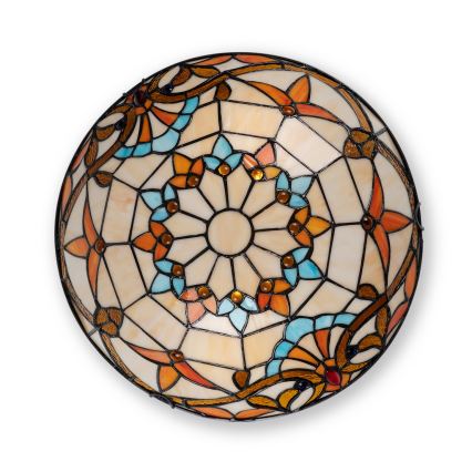 Brilagi - Tiffany witrażowy plafon MIRABELLA 2xE27/60W/230V średnica 40 cm